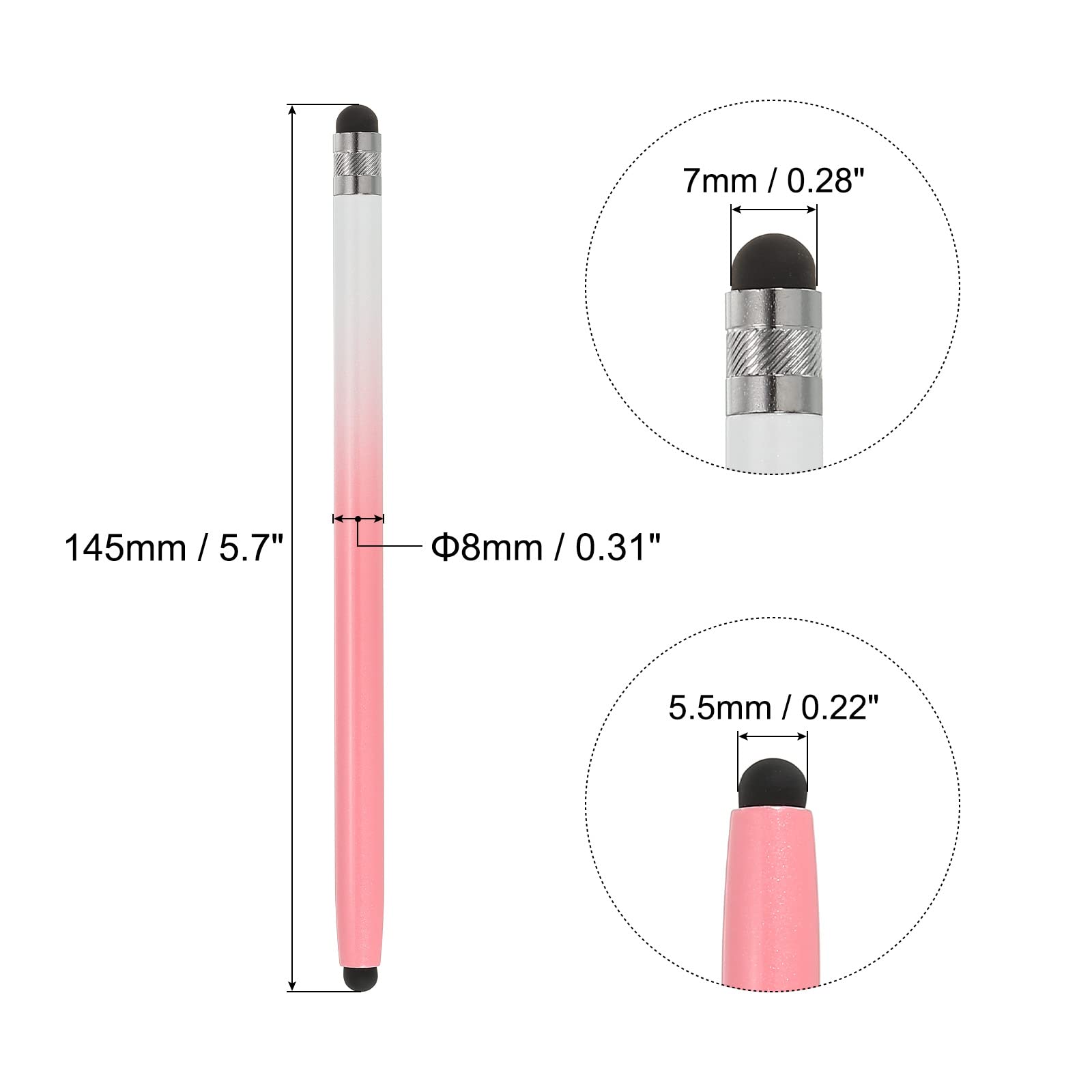 5uds Óptica Punta Lápices Para Táctil Pantallas Con 2 Extra Puntas Capacitivo Optica Punta Universal Tableta Lapiz Sensibilidad Precision Azul