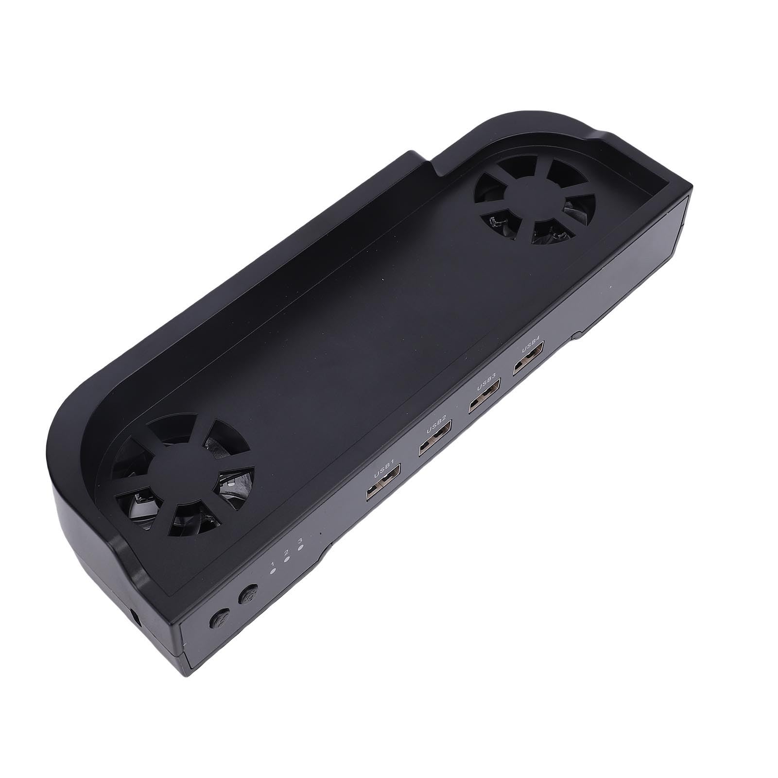 Lylithuif Base per ventola di raffreddamento adatta per 2 Doppia ventola 4 porte HUB USB 3 velocità 8 modalità RGB Console di gioco Docking station per montaggio a parete per