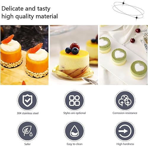 Miniatura 6 de DOERDO - Cortador de galletas, cortador de bolas de masa de acero inoxidable, molde redondo para galletas, fondant, donas, 3 x 3 pulgadas