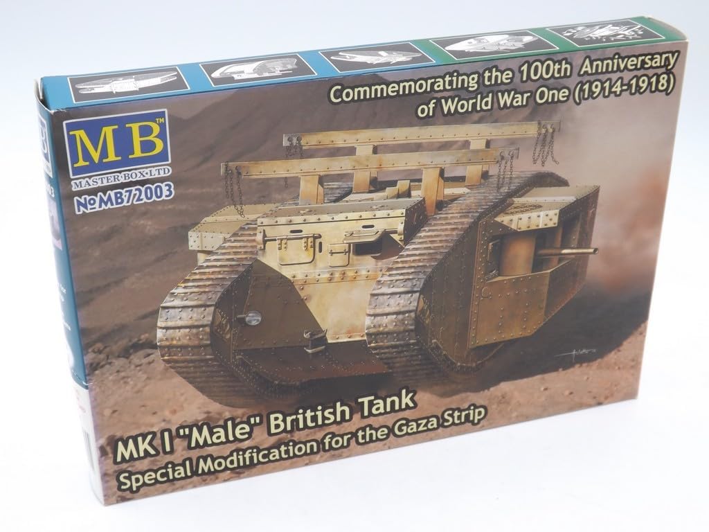 Master Box Models WWI MK I "Male" British Tank, Special Modification for The Gaza Strip (1/72 Scale)