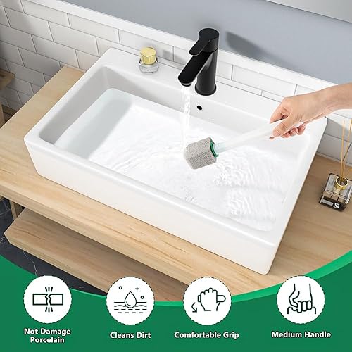 Miniatura 4 de AUAUY Paquete de 6 piedras pómez con asa, piedra pómez para limpiar inodoros, bañeras, parrillas, fregadero de cocina