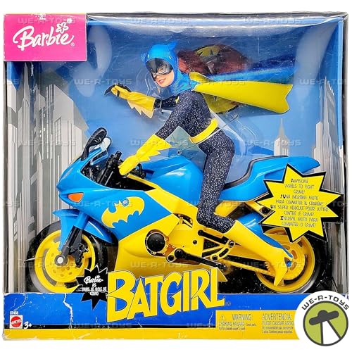 Muñeca Barbie Batgirl 30 cm con motocicleta y Batarang miniatura 1