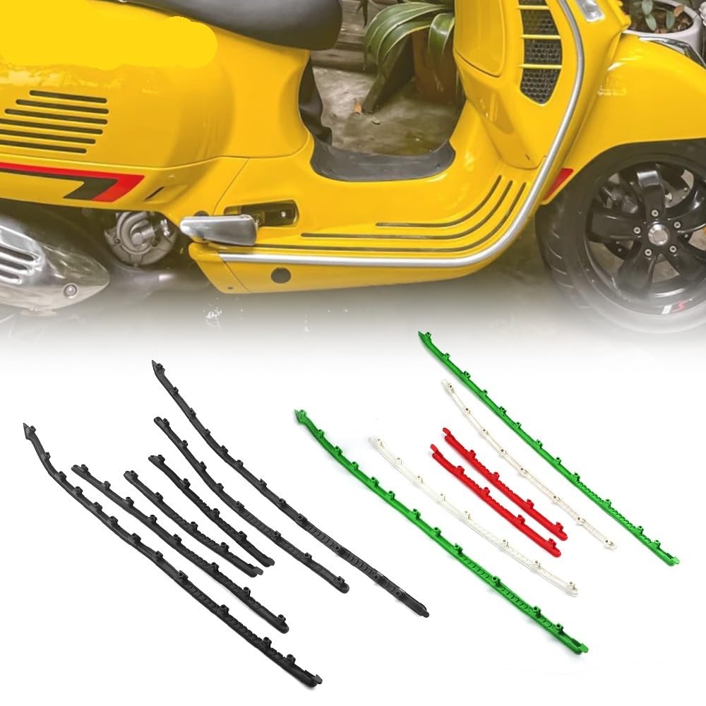 Strisce in gomma for pedane moto, rivestimenti antiscivolo for gradini, for Vespa GTS VESPA GTS 150 250 300 GTV 300 13-24(Black)