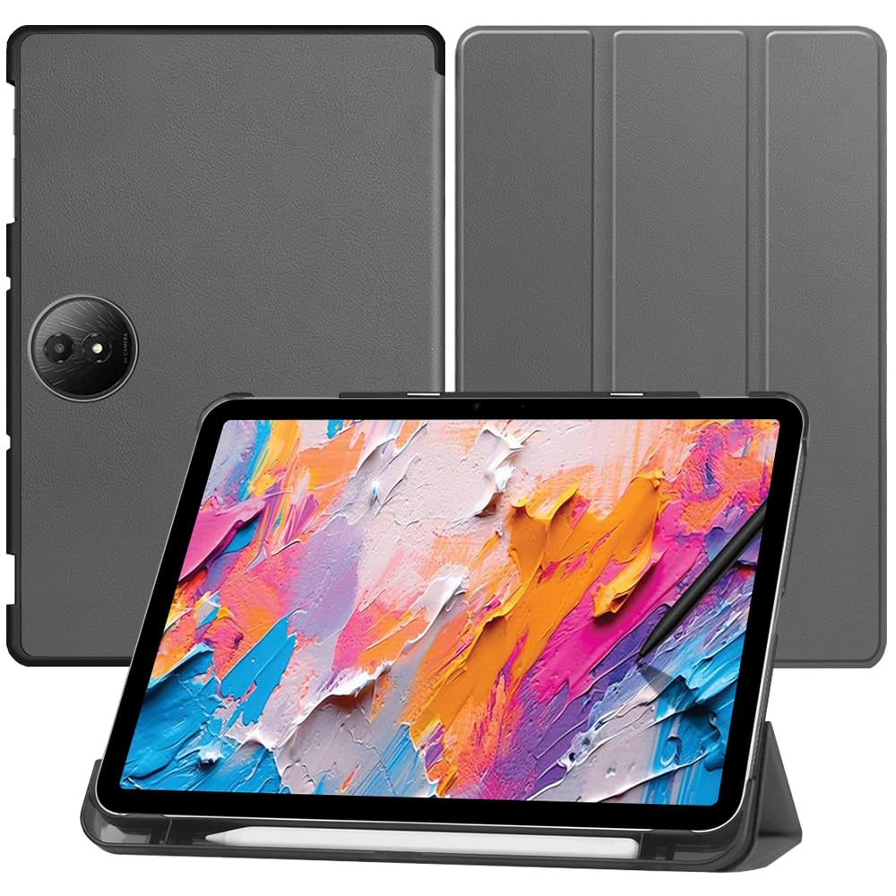 Photo 1 of [NSFN] for TCL NXTPaper 11 Plus Tablet Case,TCL Tablet 11.5Inch Case, Ultra Thin, Protective Case, Trifold, Magnetic Closure, Stand, Shockproof, Ultra Lightweight, with Pencil Holder, Gray