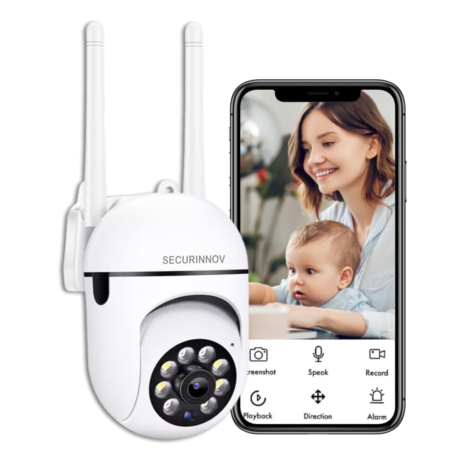 4MP FHD WiFi Indoor Mini Fox Ptz Security Camera with Color Light Vision, 360° Ptz Rotation, Motion Tracking, Two Way Audio and Multi Users View (Mini ptz)-image-25