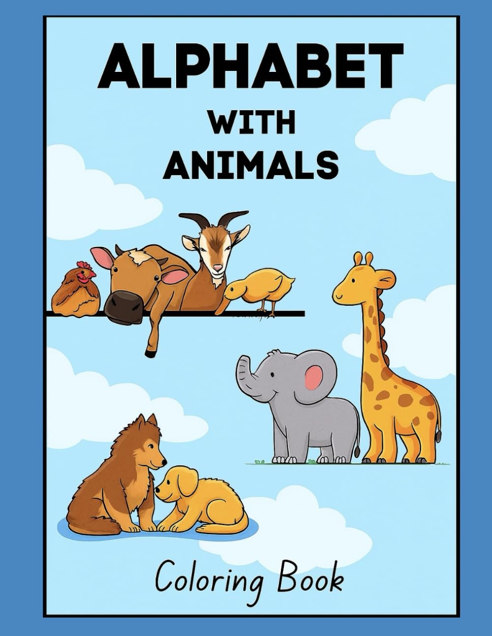 Alphabet with animals - coloring book