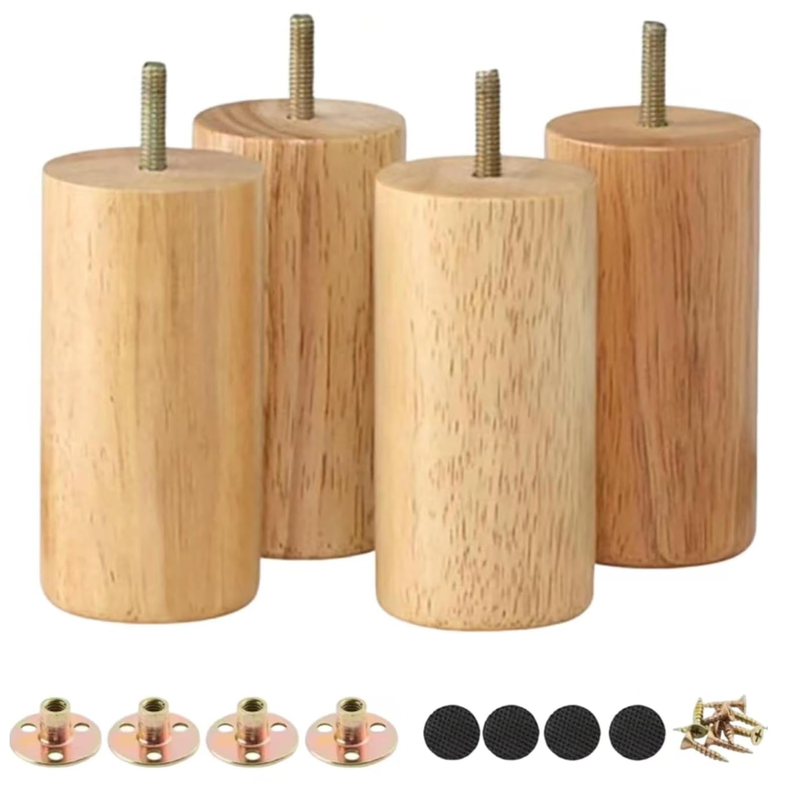 Amazon.co.jp: SHUOBOWA 4本セット 5-30cm 家具 脚 木製 ソファ 脚 M8