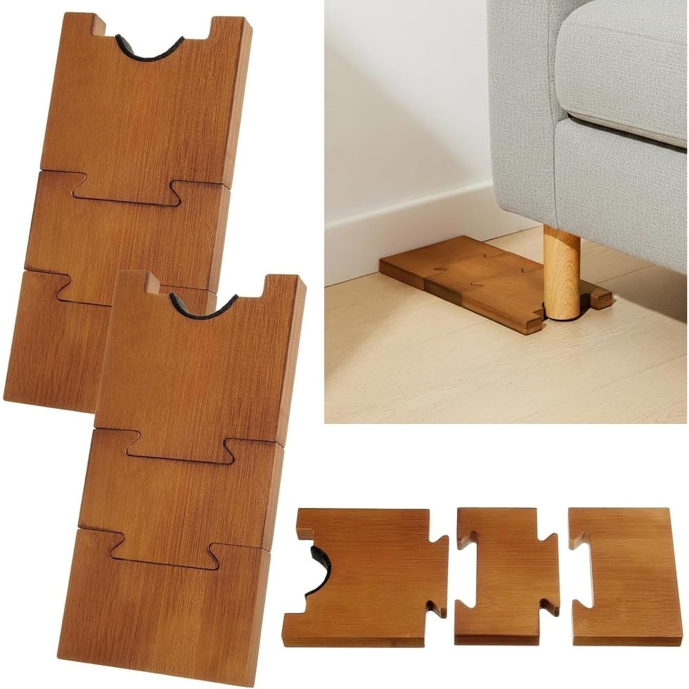 Aundhegrtt Thickened Couch Wall Spacer Headboard Stoppers to Prevent Sliding Adjustable Solid Wood Headboard