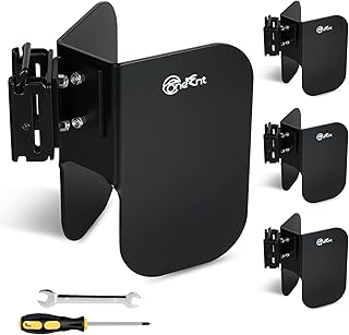 4 Pack E-Track Wheel Chock for E-Track/X-Track System |E track motorcycle wheel chocks for Dirt Bikes|E-Track Accessories for Enclosed Trailer E-track Wall Mount motorcycle Tire for Garages Trailers