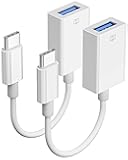 USB C to USB A Adapter, 2 Pack Type-C OTG Male to Female Converter, for MacBook, iPad Pro, Galaxy, Laptops, Tablets, Flash Drives, Keyboards and More