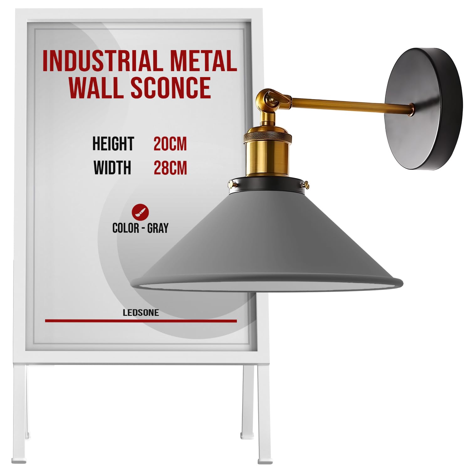 LEDSone Industrial Metal Wall Lights Indoor Wall Sconce Lighting Wall Lamp Fixture
