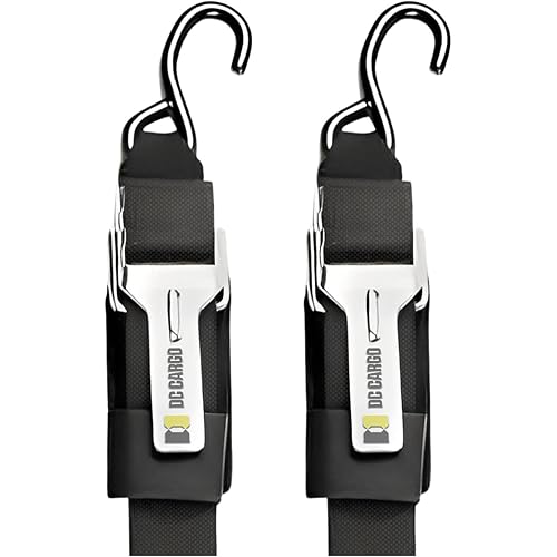 DC Cargo Mall 2" x 84" Transom Tie Down Straps – Heavy-Duty Boat Trailer Straps for Bass Boats, Jet Skis & More, Secure Fit, Easy to Use - Marine Boat Accessories