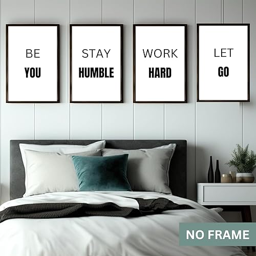 Miniatura 3 de Inspirational Quote Art Painting, Work Hard, Dream Big, Stay Humble, Be You Art Print Set of 6 - Motivational Phrases Posters for Office or Living