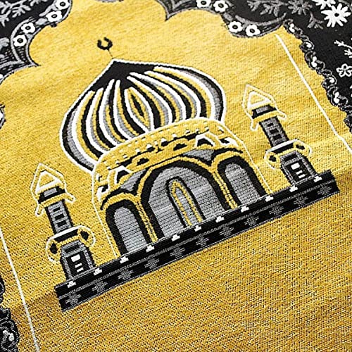 Tapis de prière pliable en chenille de coton CLMJHG doux et isolant