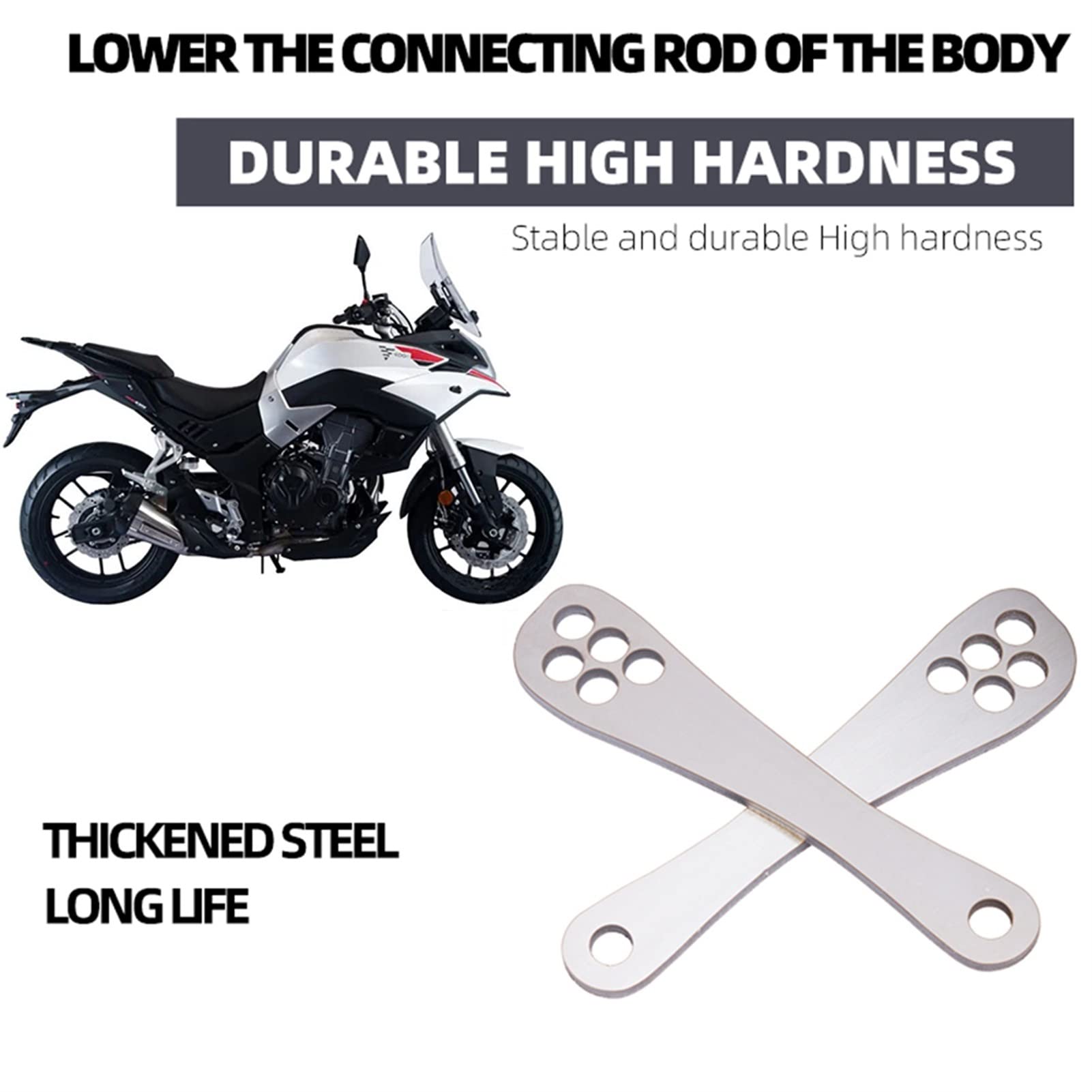 Levier de coussin de suspension de bras arrière de moto, lien ascendant d'abaissement de chute, for Loncin, for VOGE, 500DS 500R 300R 650DS 500AC 500, for DS, 500 R Kit de liaison d'abaissement