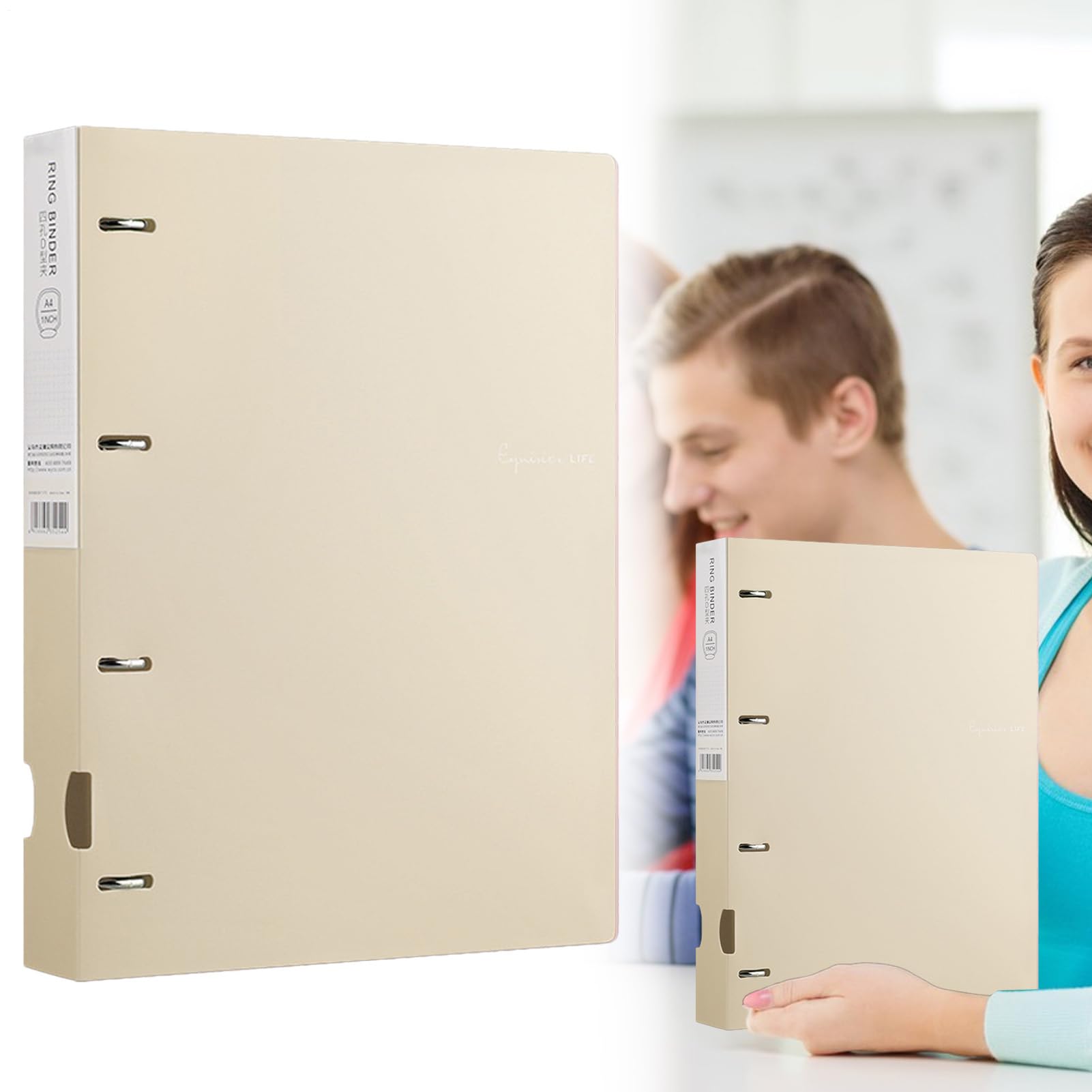 File Folders - Document Binder Organizer | 4-Hole Clamp Folderse with Refillable Project Functions, Envelope Folders with School Paper Use, A4 Binder Folder, Office Study Folder