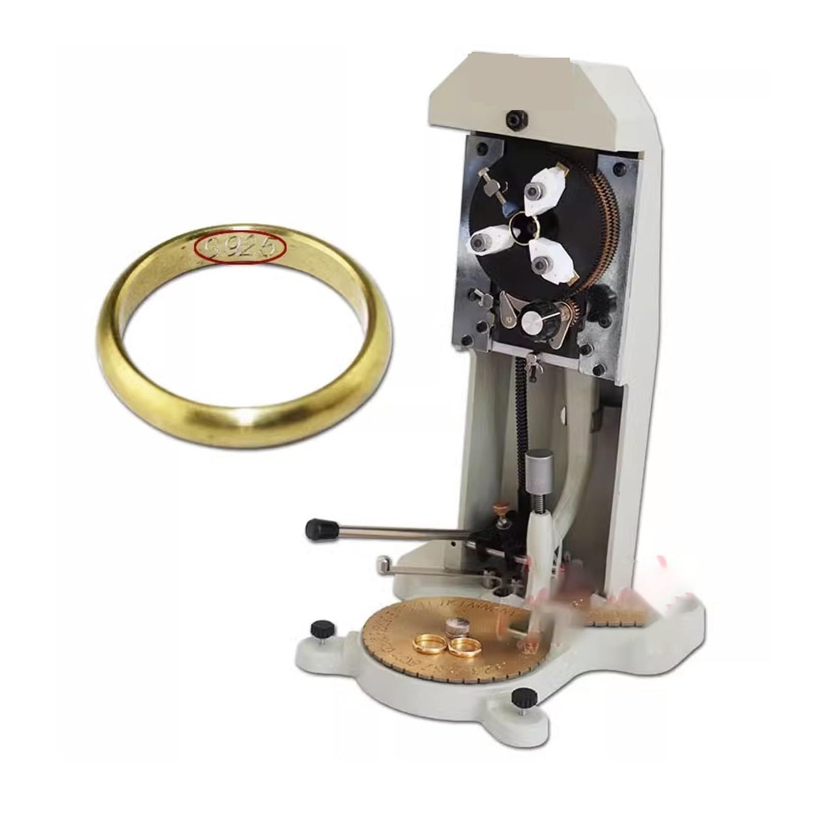 Machine À Graver Les Anneaux Intérieurs For La Fabrication De Bijoux En Or Et Argent, Deux Faces, Avec Cadran Lettres Standard Traceur Symboles Numériques Alphabétiques