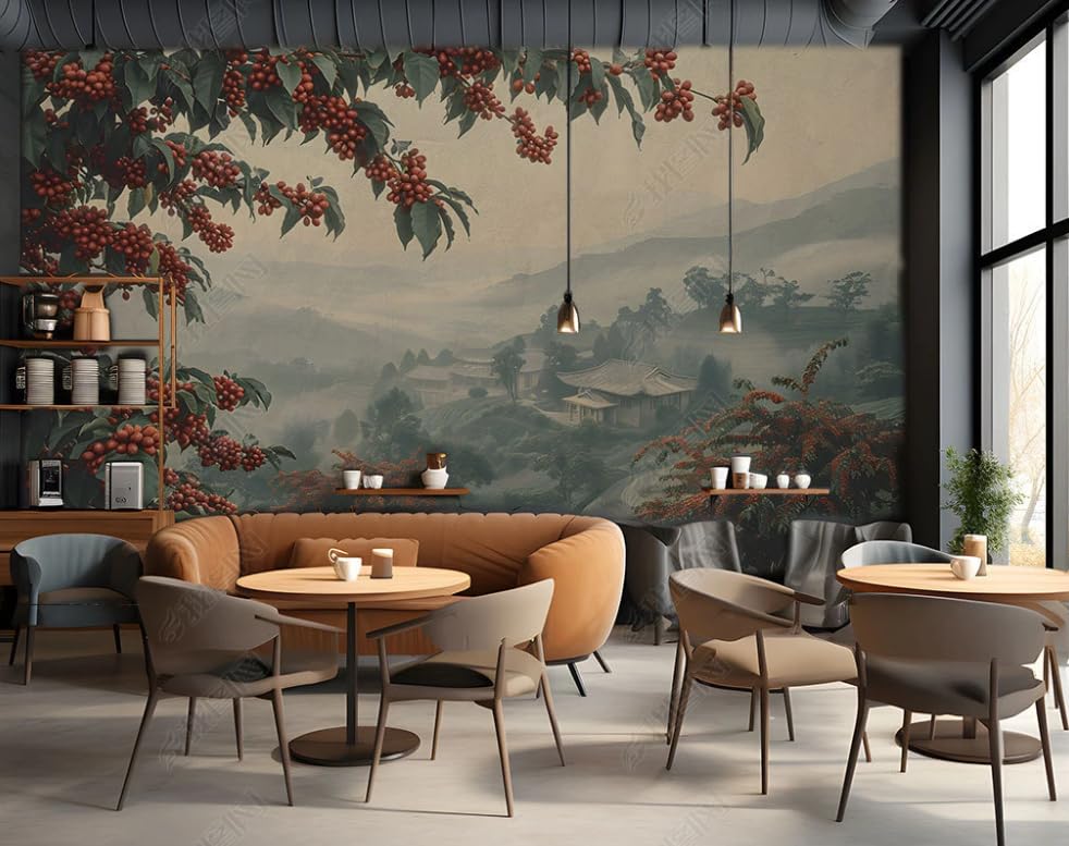 Papier peint intissé fruit rétro mural géant 300x210 cm