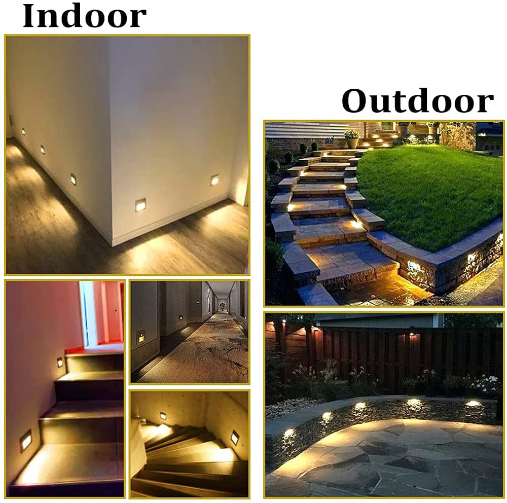 Luz De Pared LED Incorporada Al Aire Libre 3w Blanco Cálido Al Aire Libre Luces De Esquina Impermeables para Cocina Balcón Pasillo Escalera Lámpara De Pared De Jardín