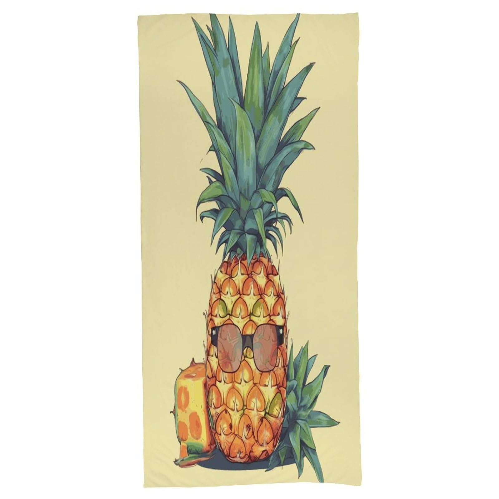 Fekiloot Men's Style Funny Pineapple Bath Towel Highly Absorbent,Beach Towels For Wo,Pool Towel Bathroom Essential For Beach,Gym,Travel, Camp