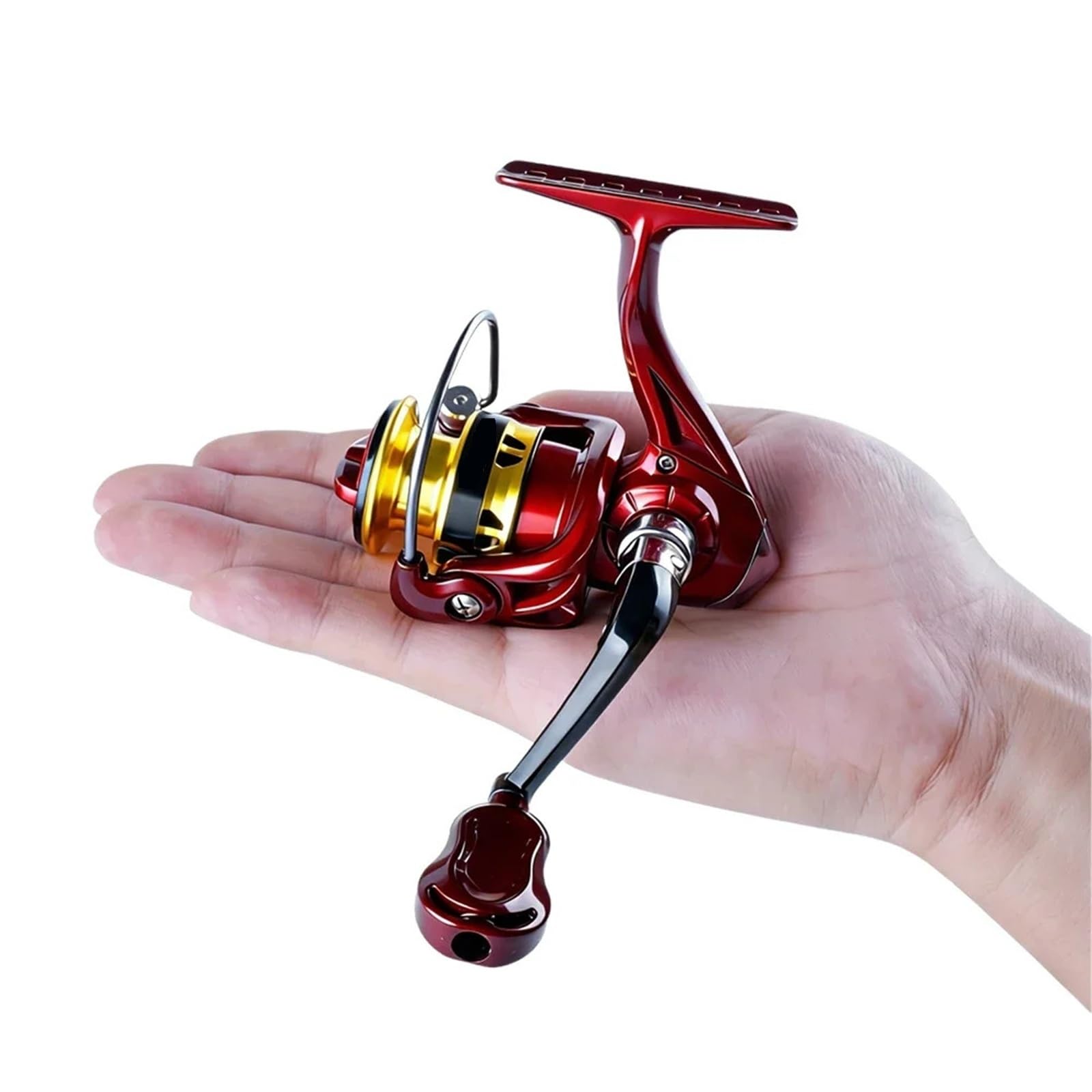 Moulinet Spinning ultraléger 1000, 149g, Bobine métallique 4.8:1, poignée Pliable, pêche sur Glace et Finesse
