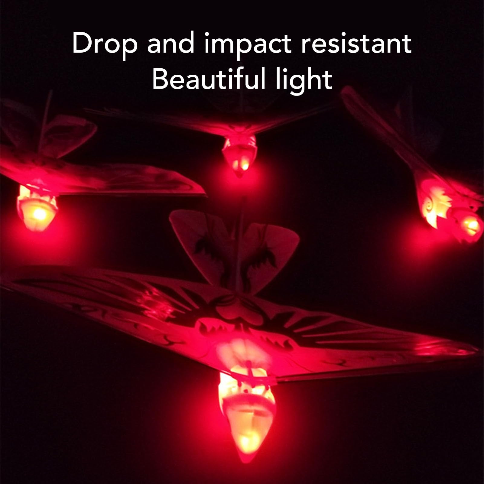 JAOCDOEN Electronic Flying Bird Flying RC Bird Toy 2.4GHz USB Charging LED Bionic Flapping Bird for Indoor Outdor (Green)