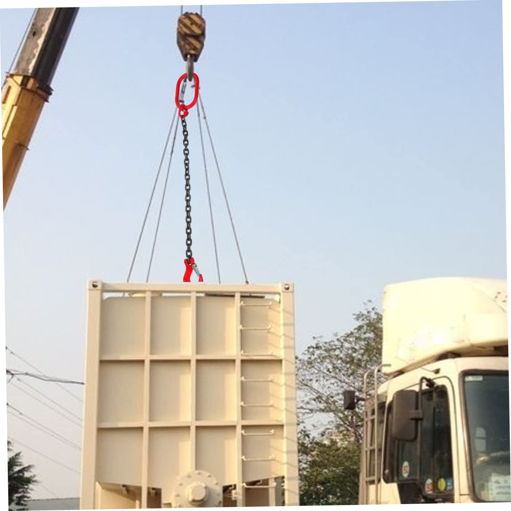 Robuste Hebekette mit Haken 1 Tonnen Manganstahl für Baustelle