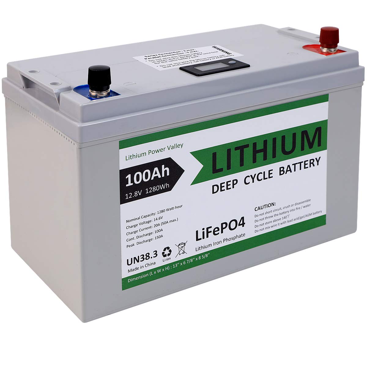 Buy 12V Lithium Battery 100Ah Deep Cycle Battery LiFePO4 12 Volt 1280