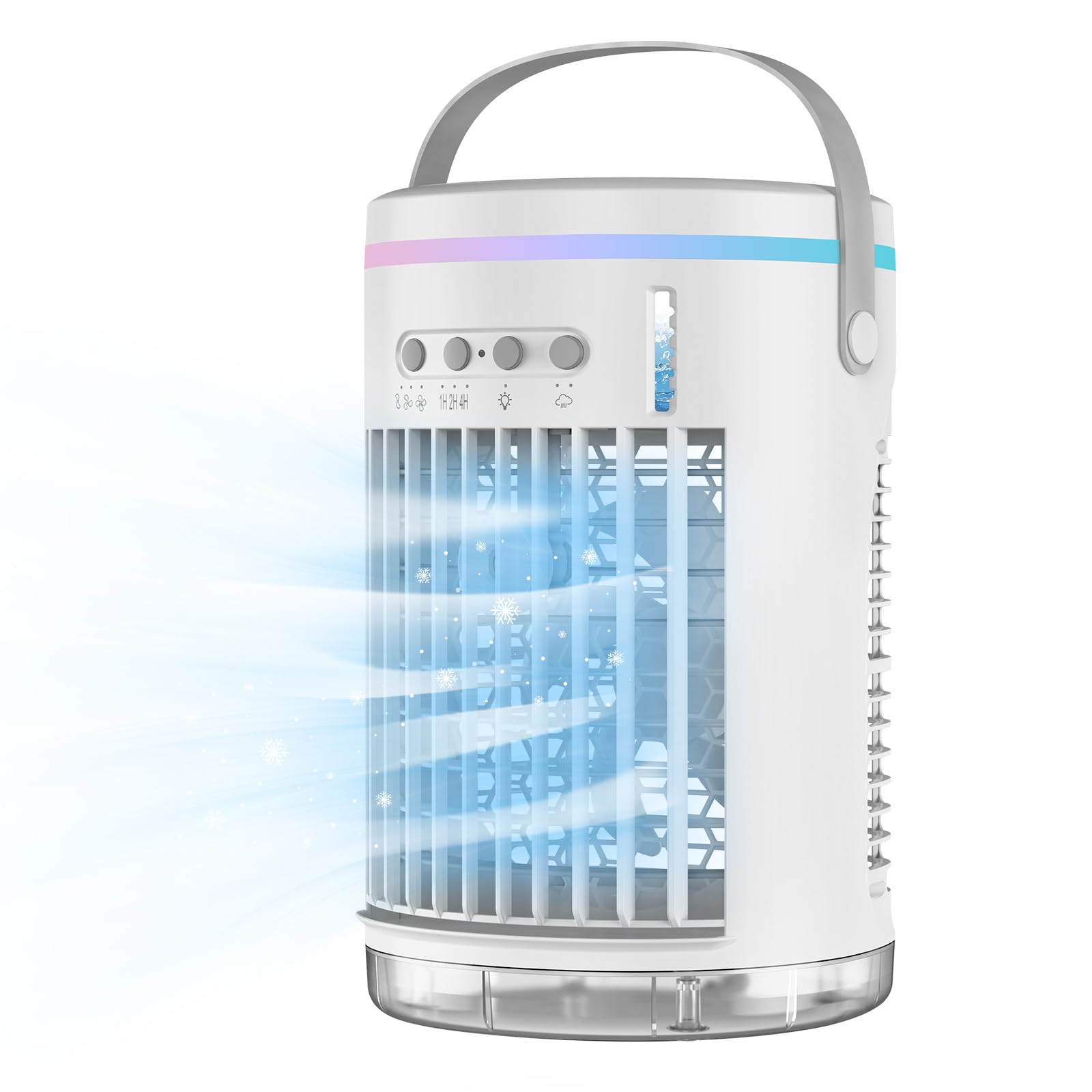 Photo 1 of Portable Air Conditioners,4-in-1 Portable Fan?1400ml Mini Air Conditioner Air Cooler Fan with 3 Speeds & 1-4H Timer, Cooling Fans That Blow Cold Air for Bedroom Room Office Desk