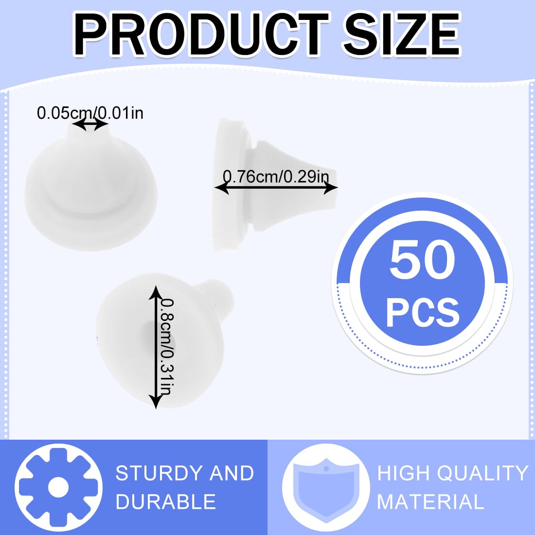 50 Pezzi Soffione per Ugelli in Silicone, Ugelli di Ricambio, per Riparare la Testa Della Pioggia in Acciaio Inox, per Diametro del Foro Fit 4mm