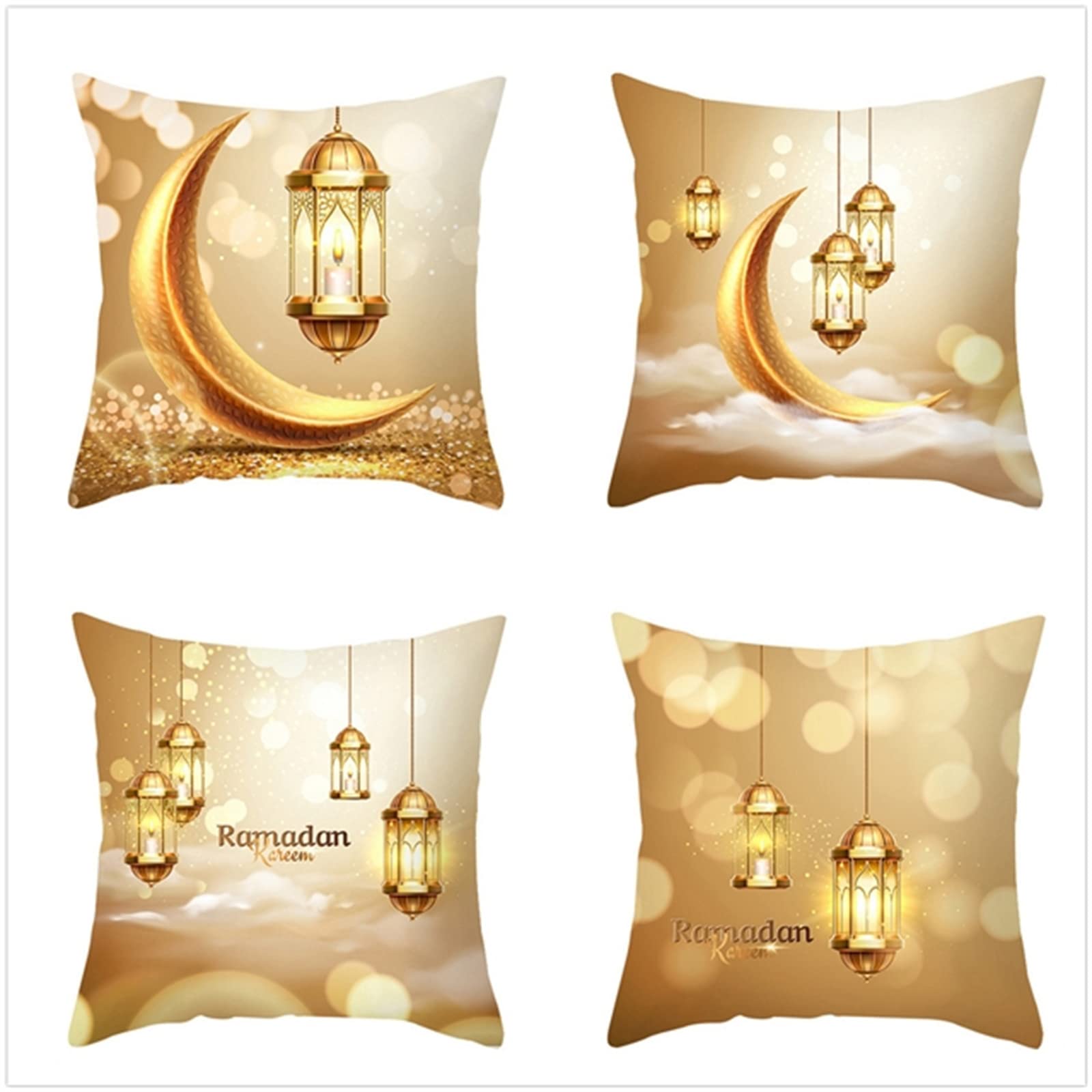 Poszewka na poduszkę 65 x 65 cm, zestaw 4 szt., styl boho, dekoracja do salonu, sypialni, pokoju, poszewka na poduszkę z ukrytym zamkiem błyskawicznym, poduszka na kanapę, na sofę, Boże Narodzenie,