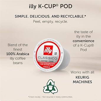 Illy Classico Roast Coffee Pods - Caramel, Orange Blossom & Jasmine Flavors - 10 Count