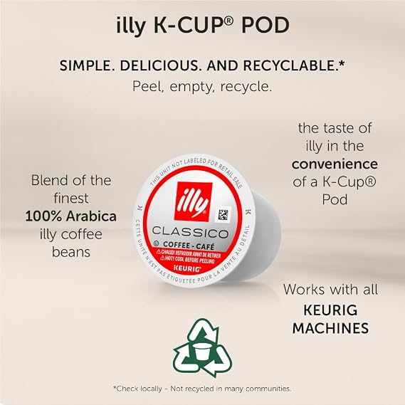 Illy Classico Roast Coffee Pods - Caramel, Orange Blossom & Jasmine Flavors - 10 Count