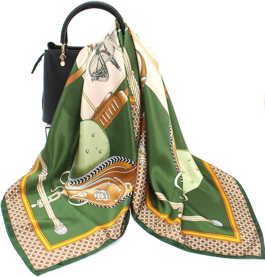 ANDANTINO 100% Pure Mulberry Silk Scarf 35" Large Square Lightweight Headscarf –Women’s Hair Wraps-With Gift Packed - Image 2