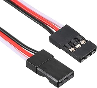 uxcell 5Pcs 22CM 3-Pin Male to Male Lead Servo Extension Cable Cord Connectors, 22AWG 60-Cores Wire for RC Futaba JR Servo