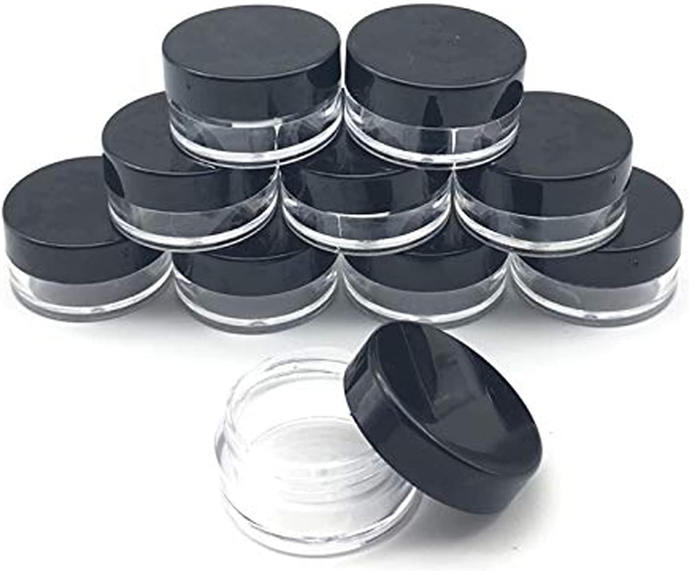 pcs 100 Empty with Jar Container Lid Sample Clear Small