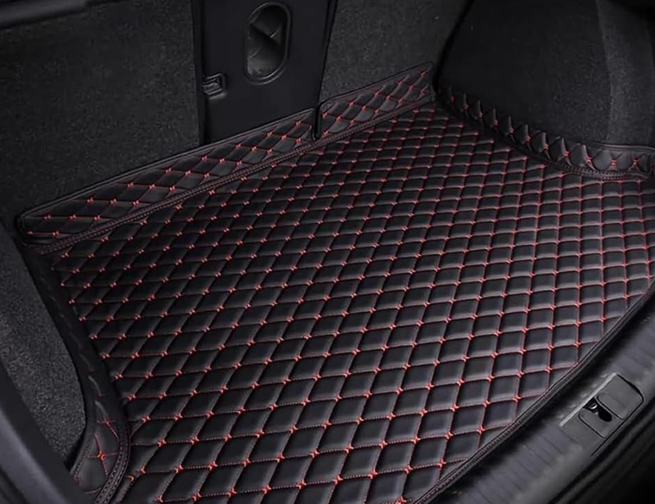 DAOSABI Boot Liner for Citroën C3 / C3 Aircross/ë-C3, Cargo Tray Protection Tail Trunk Mat Heavy-Duty Floor Coverage All-Weather Boot Tray Protection,Red
