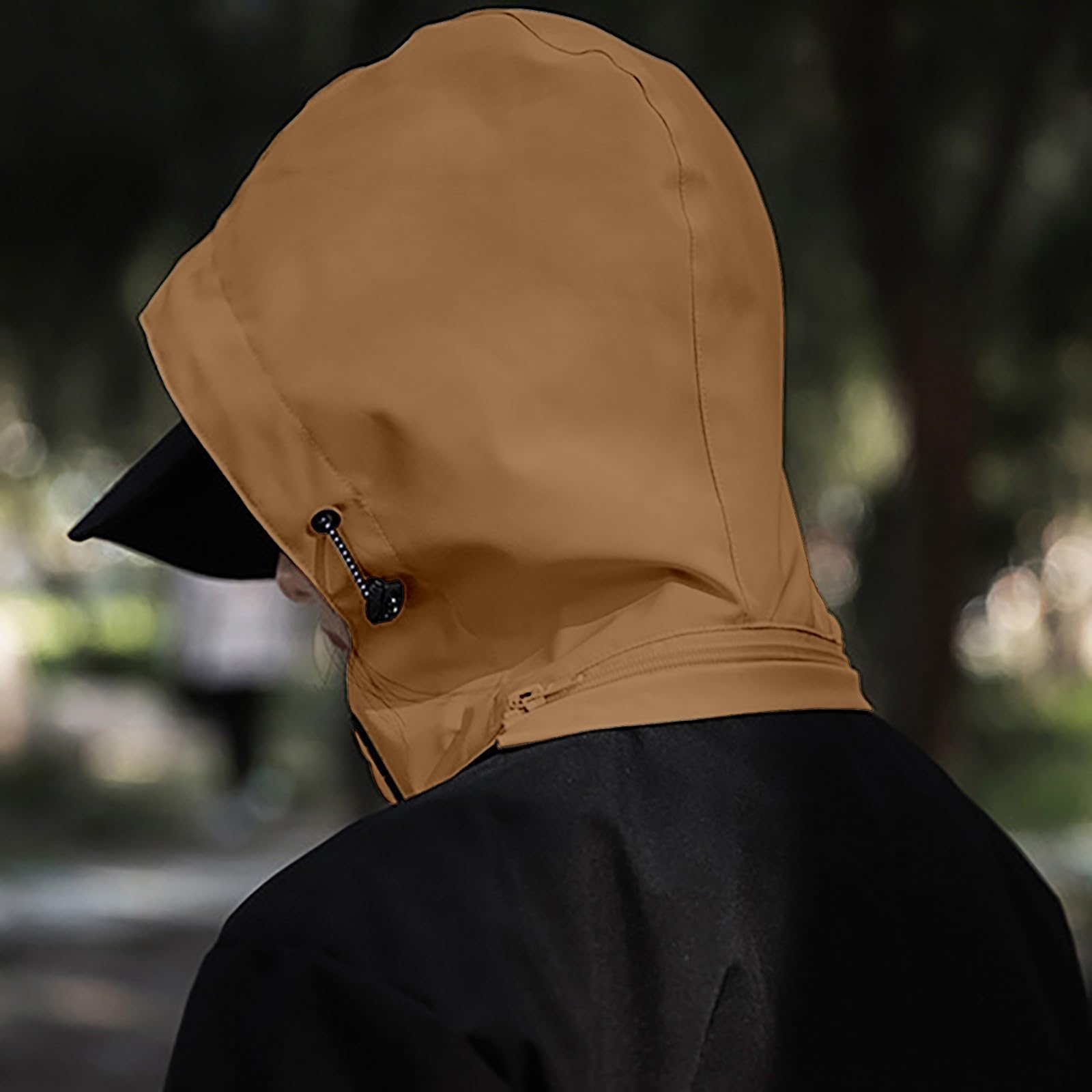 Generisch Giacca impermeabile da donna, per le mezze stagioni, per l'autunno | Cappotto con cappuccio, casual, con tasca, cappuccio, per le mezze stagioni, leggero, traspirante, da viaggio