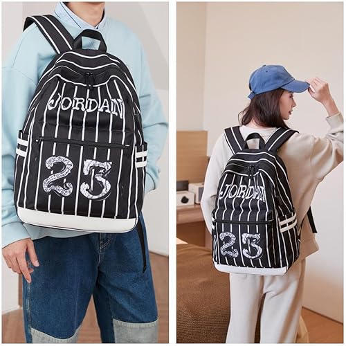 Miniatura 10 de Didonia Jugador de baloncesto 23 mochila portátil bolsa de viaje para hombres y mujeres adolescentes, Rojo-Blanco, Moda y Ocio