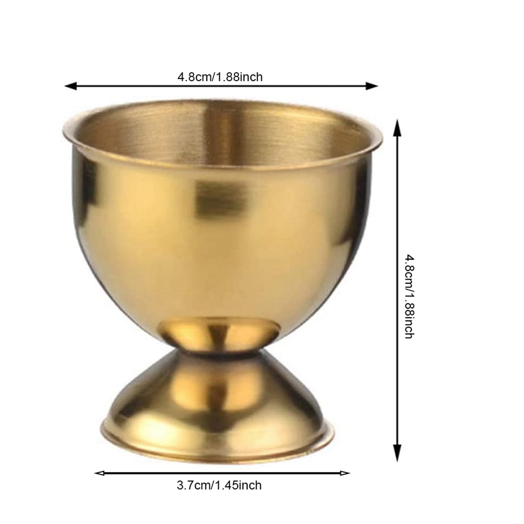 16X Eierbecher Set Edelstahl Eier Hart Gekochte Eier und Soft Tray Werkzeughalter KüChe, Gold
