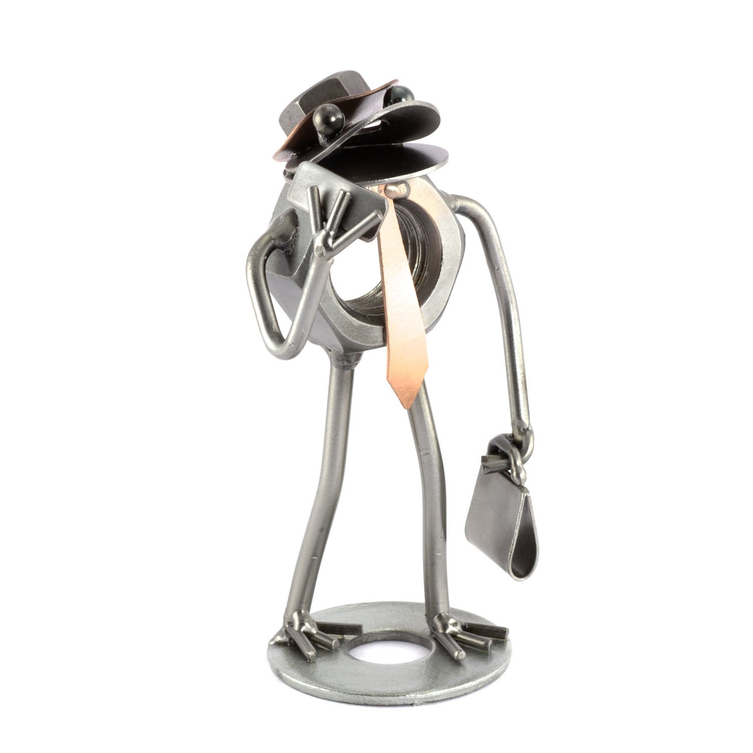 Steelman24 Omini di Viti Telefono-Dipendente I Idee Regalo Originale I Soprammobili in Metallo I Modellino