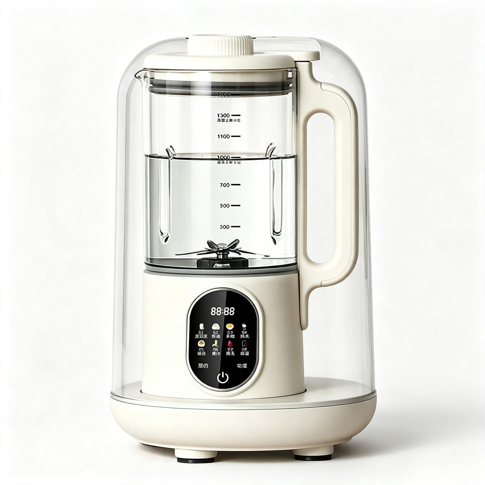 Macchina for il latte di noci Macchina for il latte di soia silenziosa da 49 dB, macchina for il latte a base vegetale da 1,5 litri | 9 programmi intelligenti, timer 24 ore, mantenimento in caldo e autopulizia for mandorle, avena, latte vegano