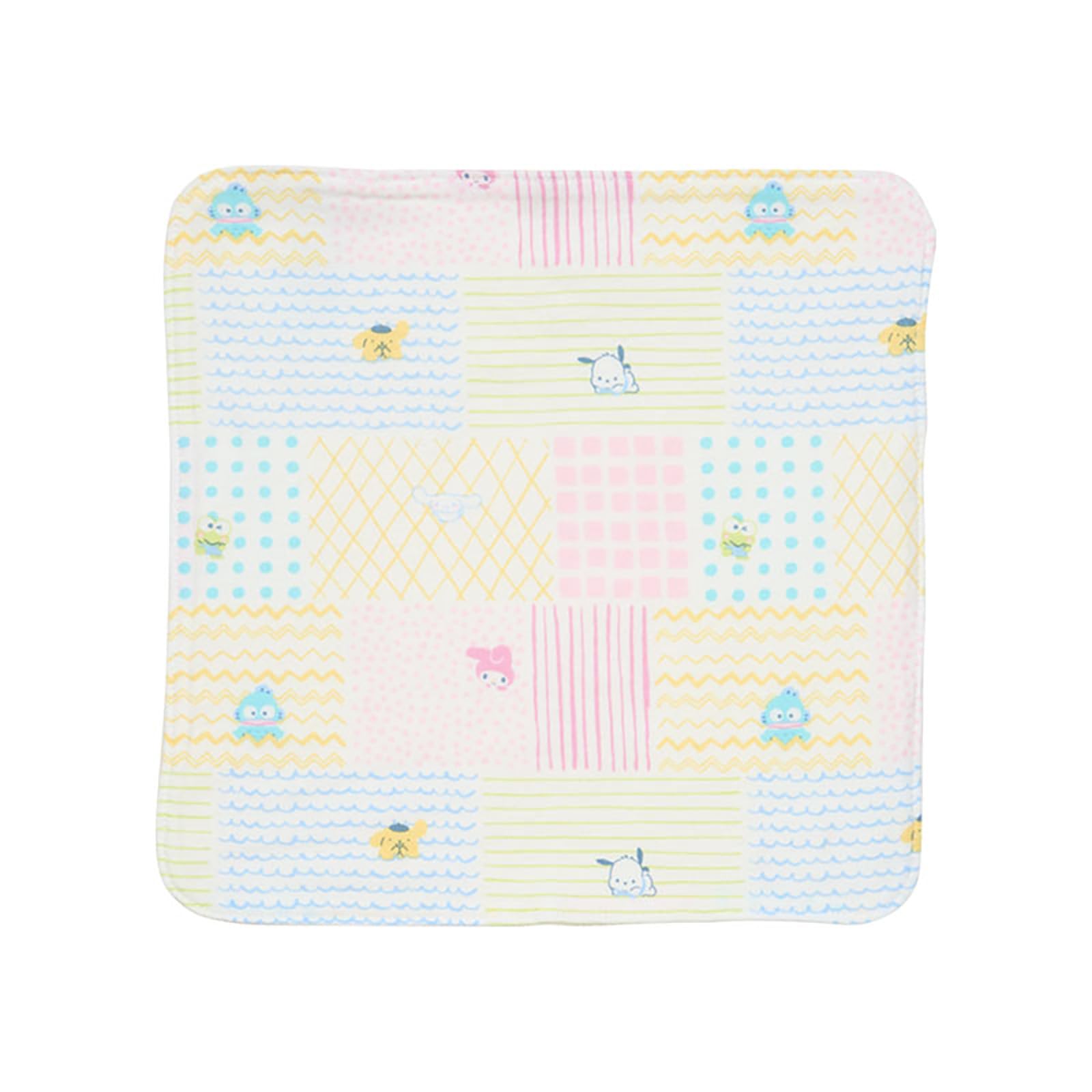 Sanrio Baby 306622 Organic Handkerchief, Patchwork, Sanrio Characters, Cotton, Approx. Width 9.1 x Depth 0.08 x Height 9.1 inches (23 x 0.2 x 23 cm), Babies, Kids, Baby Showers, Gift : Baby