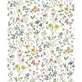 NextWall Wildflowers Peel and Stick Wallpaper (Multicolored)