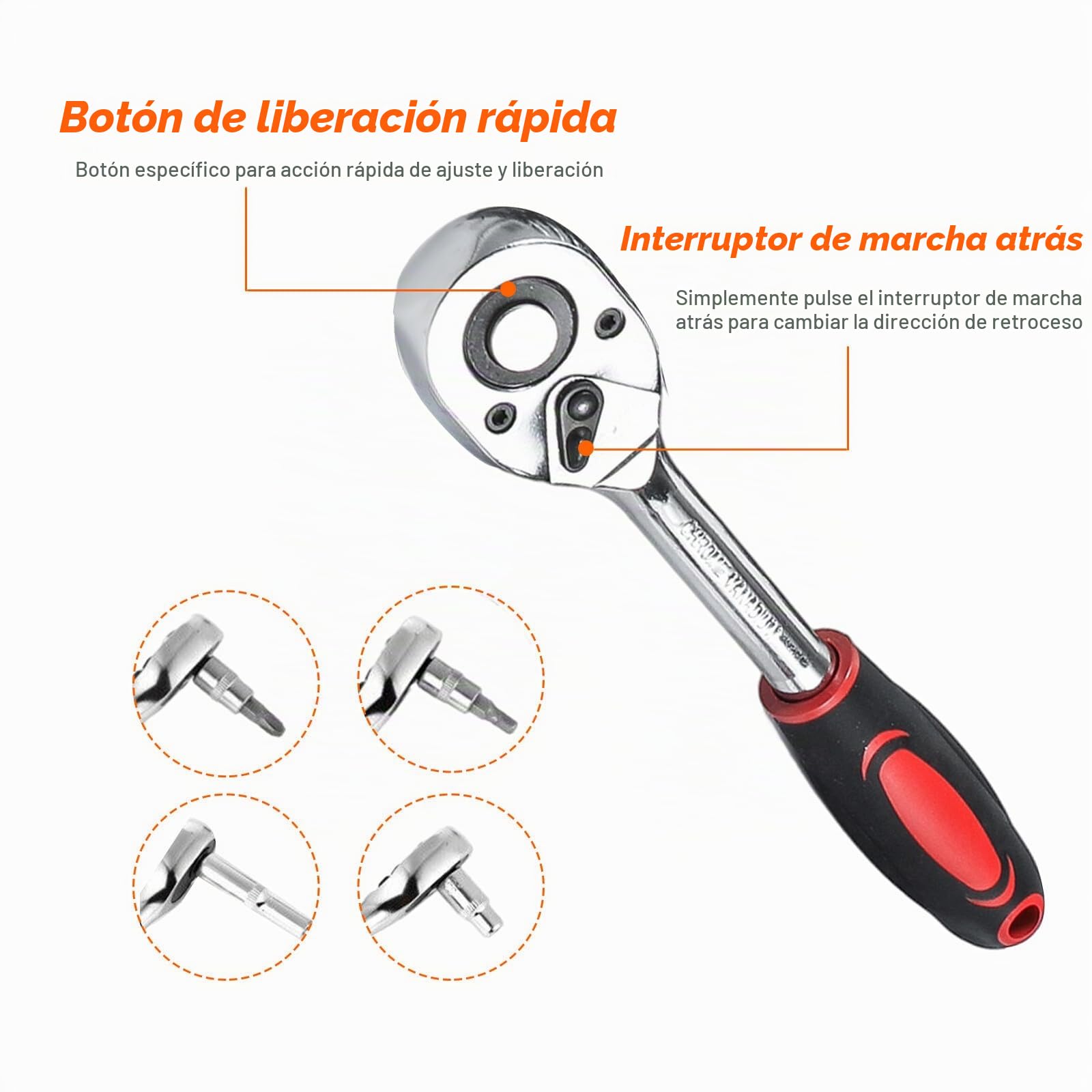 KingSaid Juego de herramientas 172 piezas Maletín de herramientas con carracas 1/2", 3/8", 1/4" | Juego de llaves de vaso, destornilladores y puntas Caja de herramientas completa para taller y coche