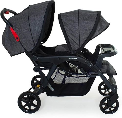 Carrinho para Gemeos Doppio II Grafite - Galzerano 1475