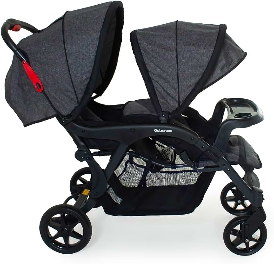 Carrinho para Gemeos Doppio II Grafite - Galzerano 1475