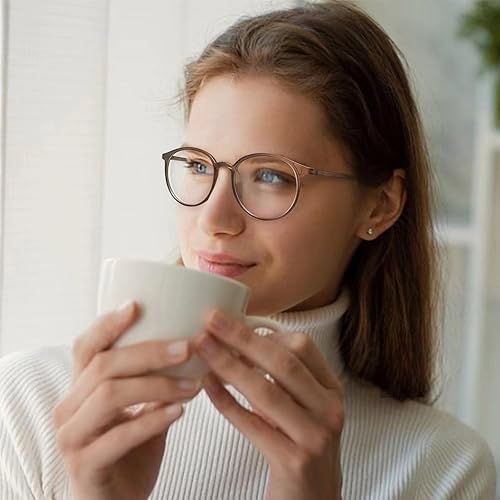 Miniatura 8 de Lentes de luz azul para mujeres y hombres, lentes redondos de metal para juegos de computadora que reducen la reflexión y protección UV400, anteojos