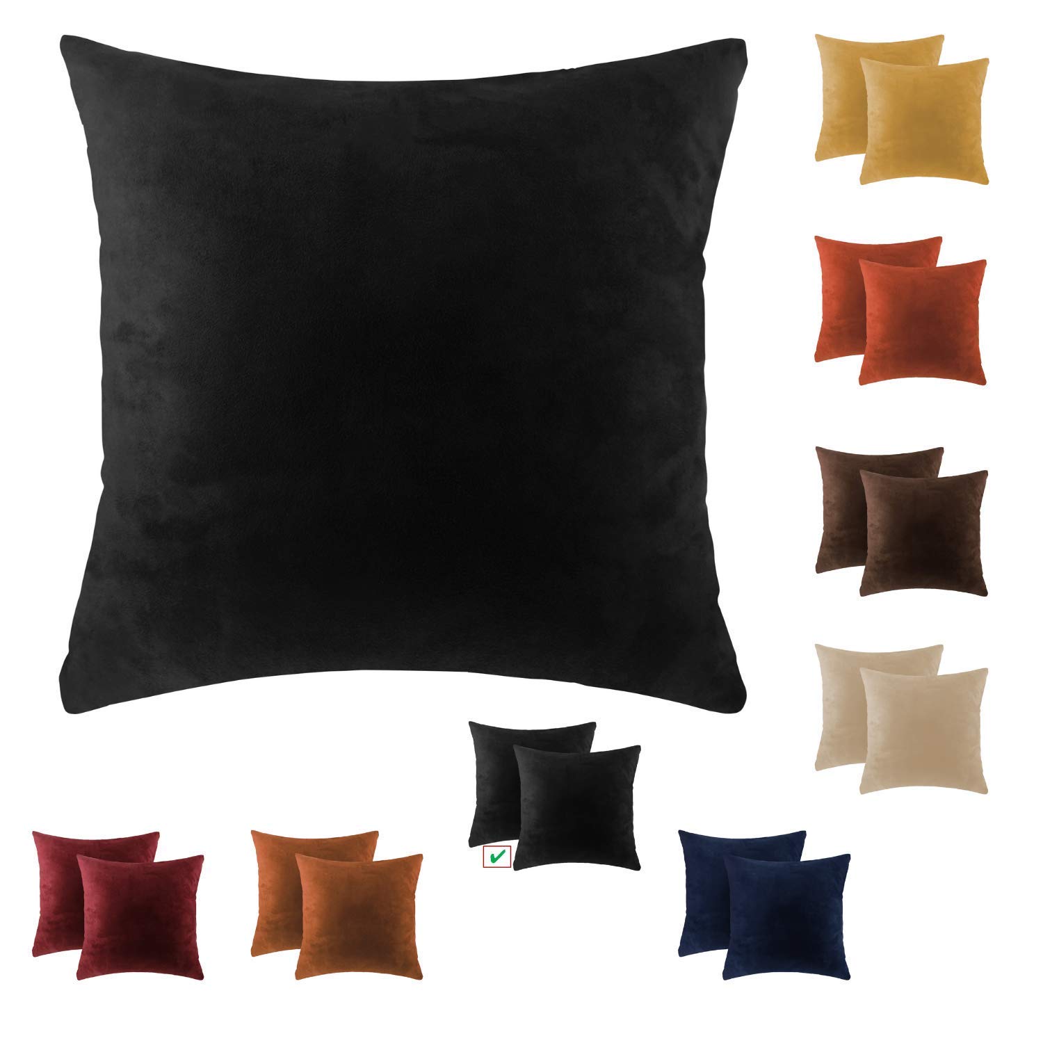 black suede throw pillows