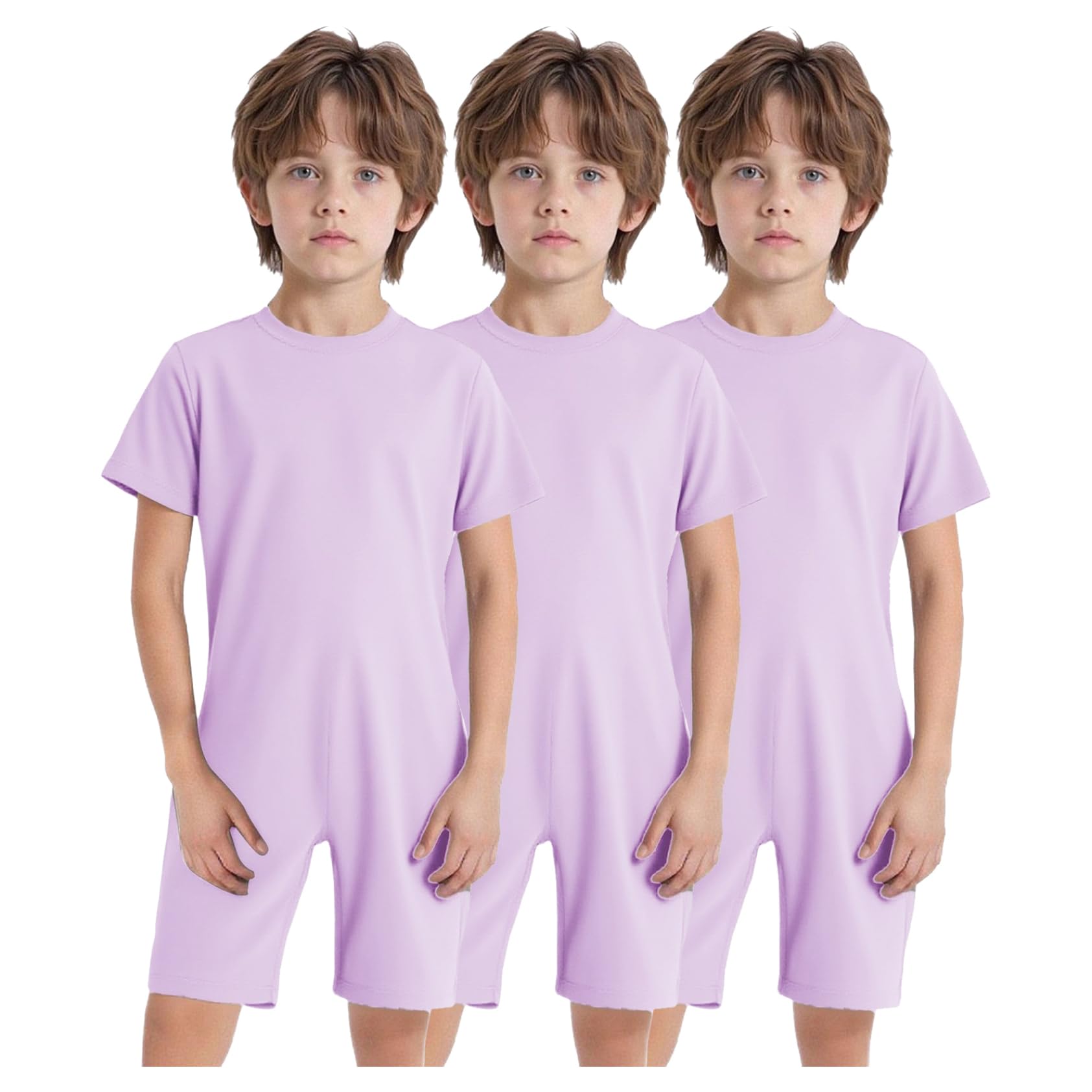 Jhaoyu Niñas Niños Pack de 3 bodies de cuidado con pernera corta y mono